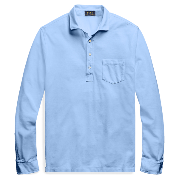 Cabana Blue Classic Fit Mesh Shirt Big & Tall 1