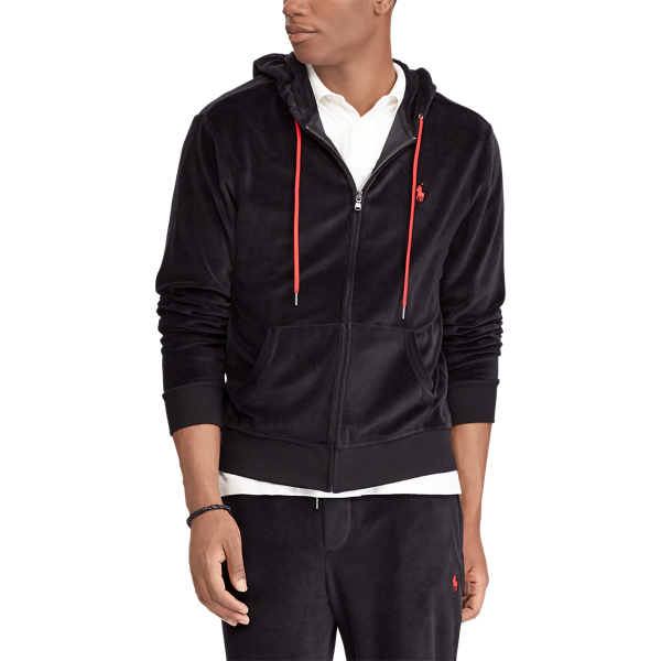 Ralph lauren velour hoodie hotsell