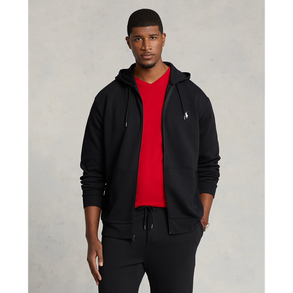 Polo Black Double-Knit Full-Zip Hoodie Big & Tall for fall 1