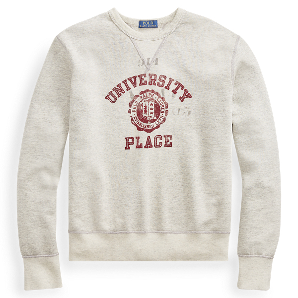 Sweat molletonn&eacute; en coton m&eacute;lang&eacute;