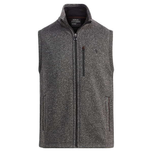 Windsor Heather Fleece Mockneck Vest Big & Tall 1