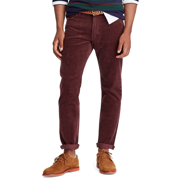 Vintage Burgundy Stretch Classic Corduroy Trouser Big & Tall 3