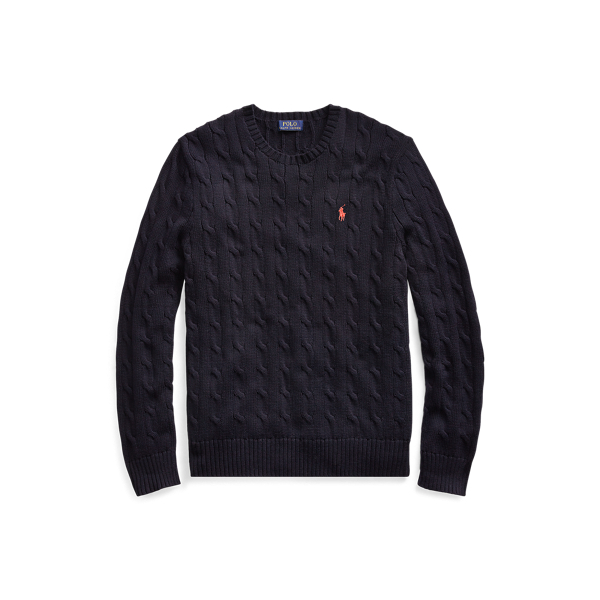 Baumwollpullover mit Zopfmuster