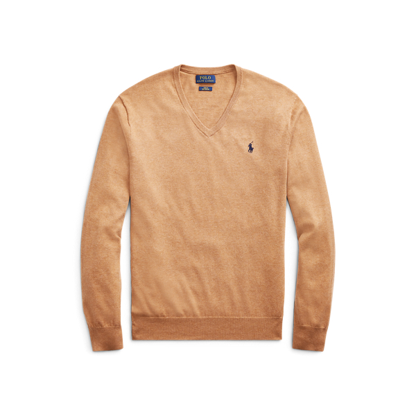 Cotton V-Neck Sweater Big & Tall em 1