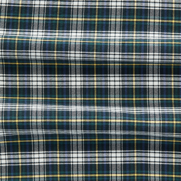 Hunter Green / Yellow Classic Fit Plaid Oxford Shirt Big & Tall 5
