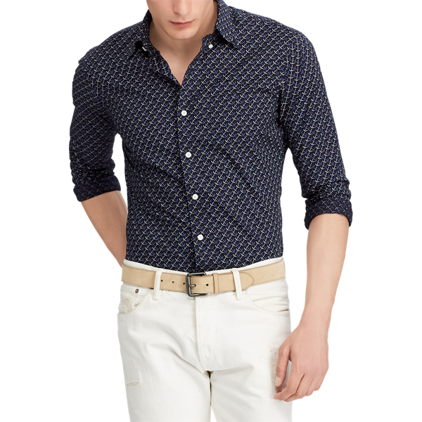 Crossing Anchors Classic Fit Anchor-Print Shirt Polo Ralph Lauren 5