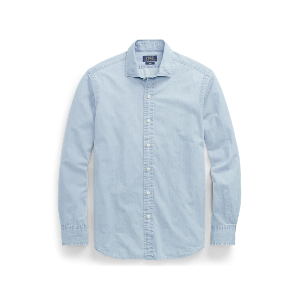 Classic-Fit Chambray-Hemd Polo Ralph Lauren in Light Indigo 2