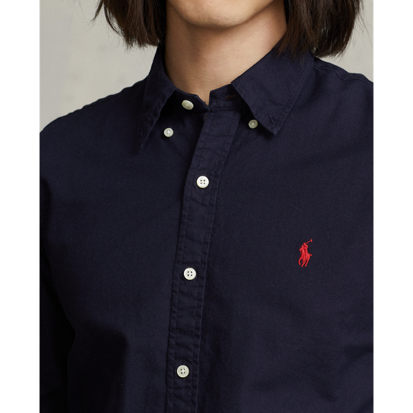 Slim Fit Garment-Dyed Oxford Shirt