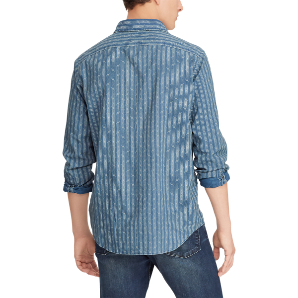 Classic Fit Striped Shirt Polo Ralph Lauren em Diamond Stripe 6