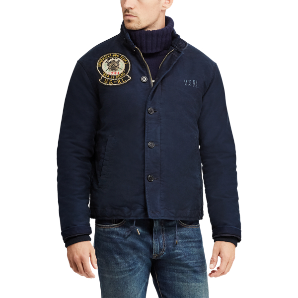 SZ Large Ralph Lauren deck good jacket Navy polo RRL bomber