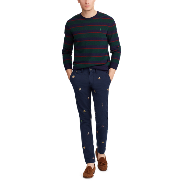 Slim Fit Embroidered Chino for Men Ralph Lauren MA