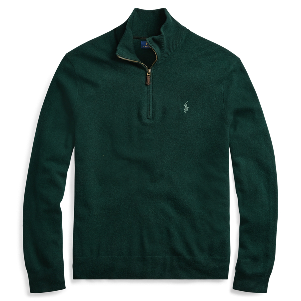 Merino Wool Quarter Zip Jumper Ralph Lauren UK