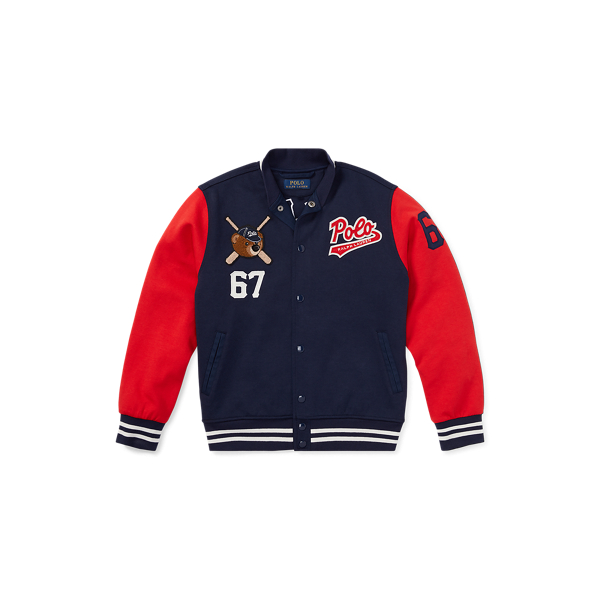 あべこーPolo Bear Fleece Baseball Jacket Polo Bear Baseball Jacket | Ralph Lauren UK