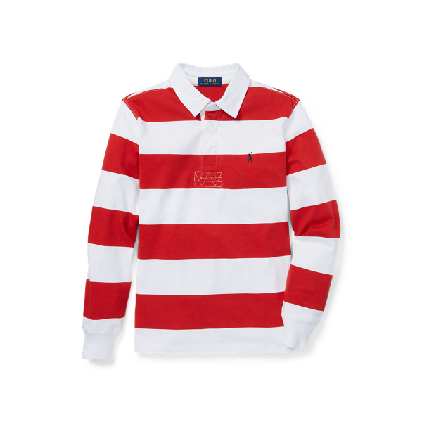 Gestreiftes Rugbyhemd aus Jersey