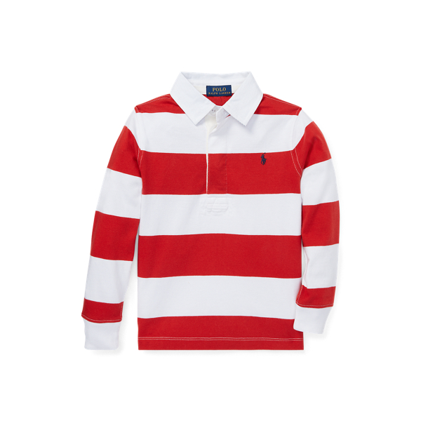 Chemise de rugby ray&eacute;e en jersey