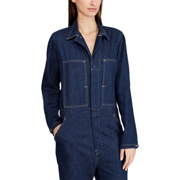 Cotton-Linen Denim Coverall