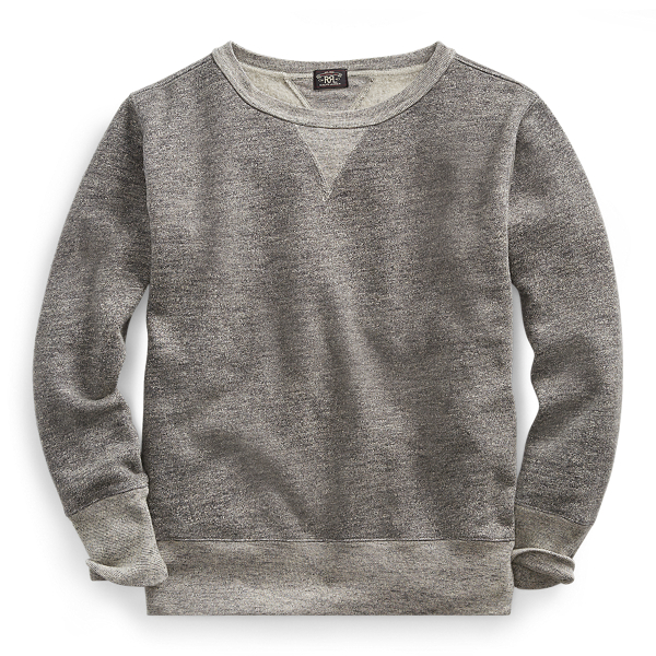 Sweat molletonn&eacute; en coton m&eacute;lang&eacute; RRL en 1