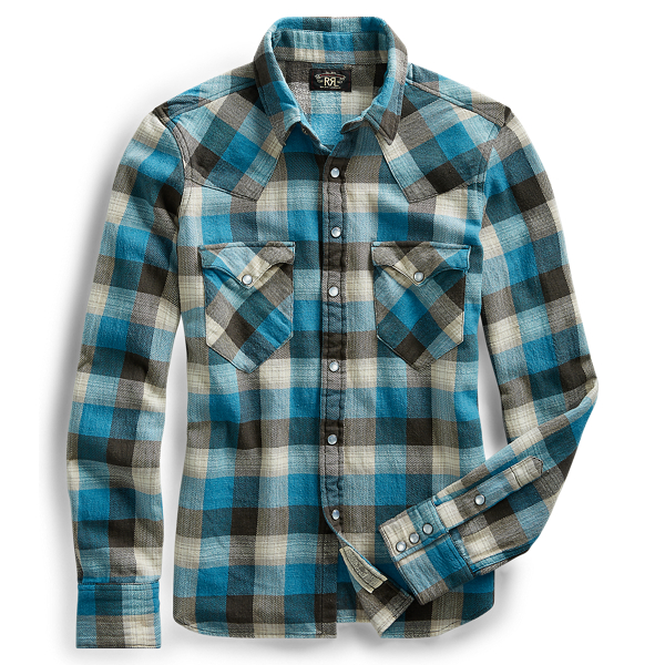 Cotton Flannel Western Shirt RRL in 1