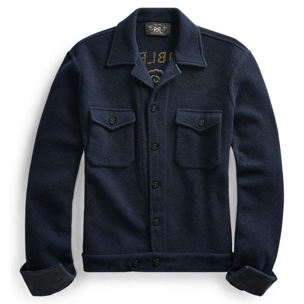 Chemise workwear en laine m&eacute;lang&eacute;e RRL en 1