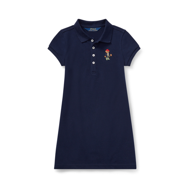 Piqu&eacute;-Kleid mit Polo Bear Girls 1.5-6.5 Years in 1