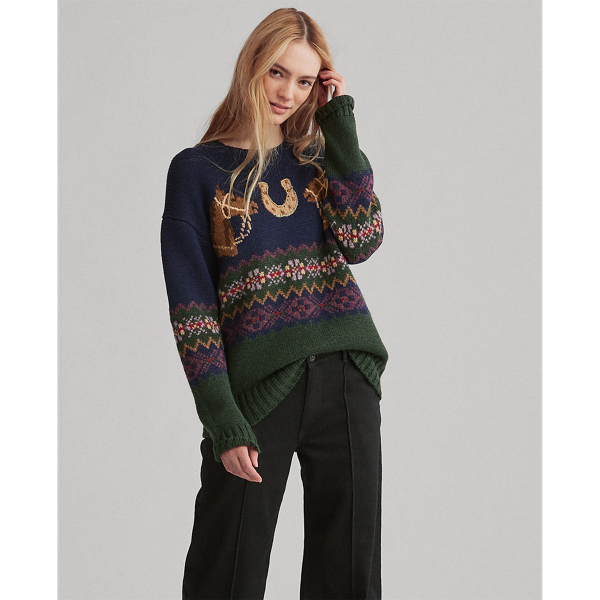 Ralph lauren fair isle sweater women's hotsell