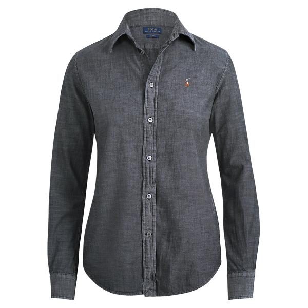 Chemise cintr&eacute;e en chambray Polo Ralph Lauren en 1