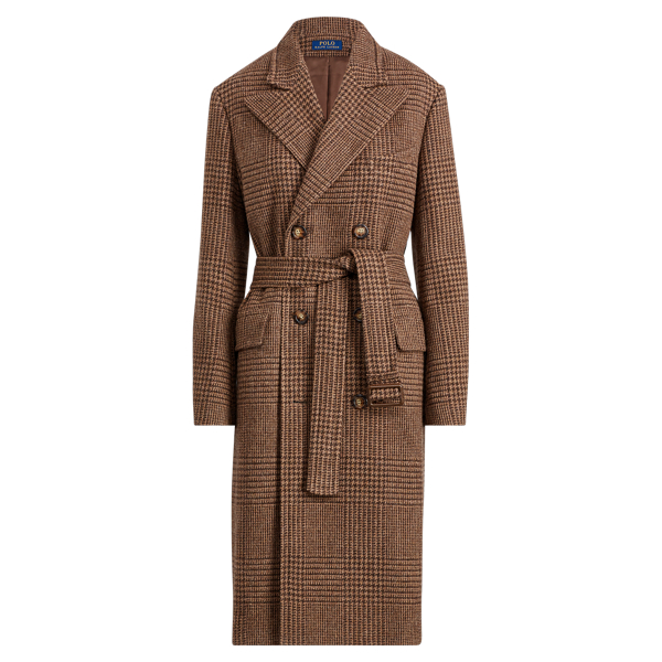 Polo ralph lauren glen plaid wool trench on sale