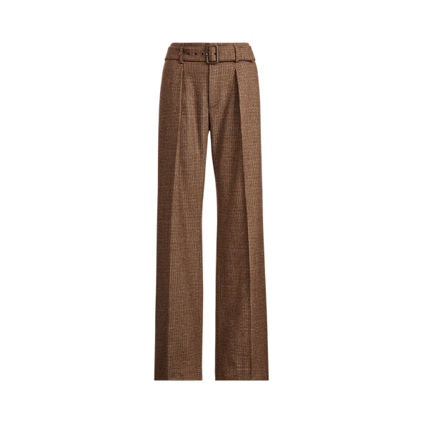 Buckled Tweed Wide-Leg Pant Polo Ralph Lauren 1