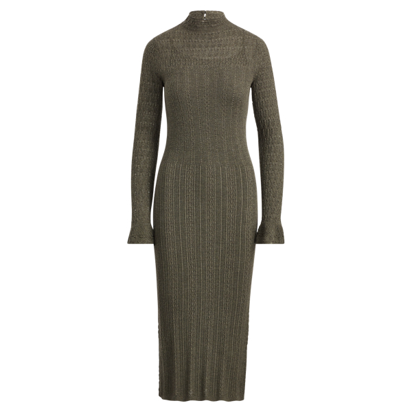 Polo ralph lauren pointelle wool sweater dress on sale