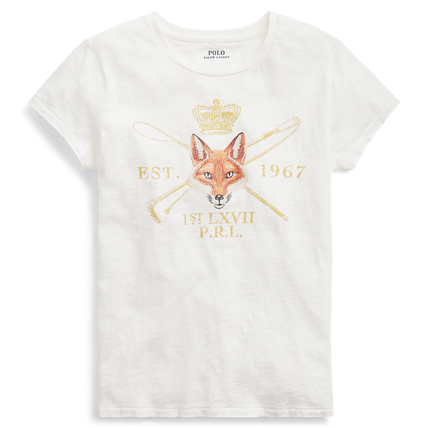Fox-Print Graphic T-Shirt Polo Ralph Lauren em 1