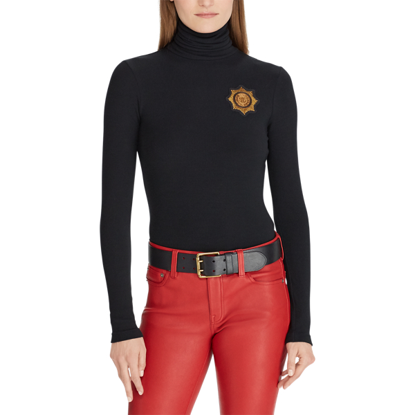 Polo ralph lauren crest turtleneck sweater hotsell