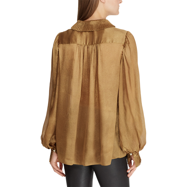 Metallic Crinkle Blouse for Women Ralph Lauren UK