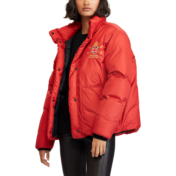 Ralph lauren red puffer jacket women's online