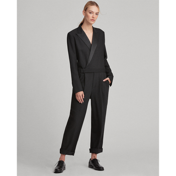 Wool Blend Tuxedo Jumpsuit for Women Ralph Lauren PT