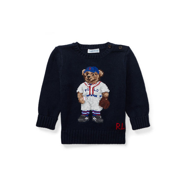 Baumwollpullover mit Baseball-B&auml;r Baby Boy in 1