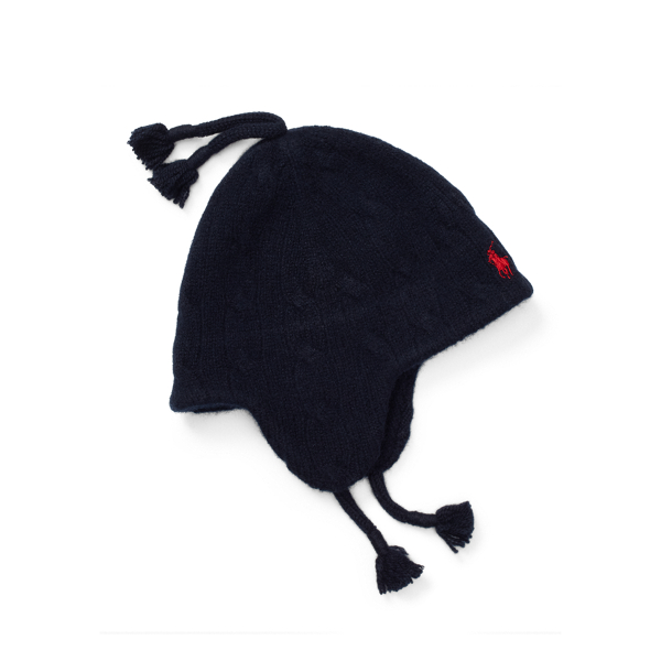 Cable Knit Earflap Hat for Baby Boy Ralph Lauren UK