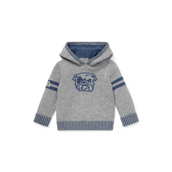Intarsia Merino-Cotton Hoodie Baby Boy 1