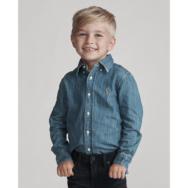 Cotton Denim Shirt for Boys Ralph Lauren IN