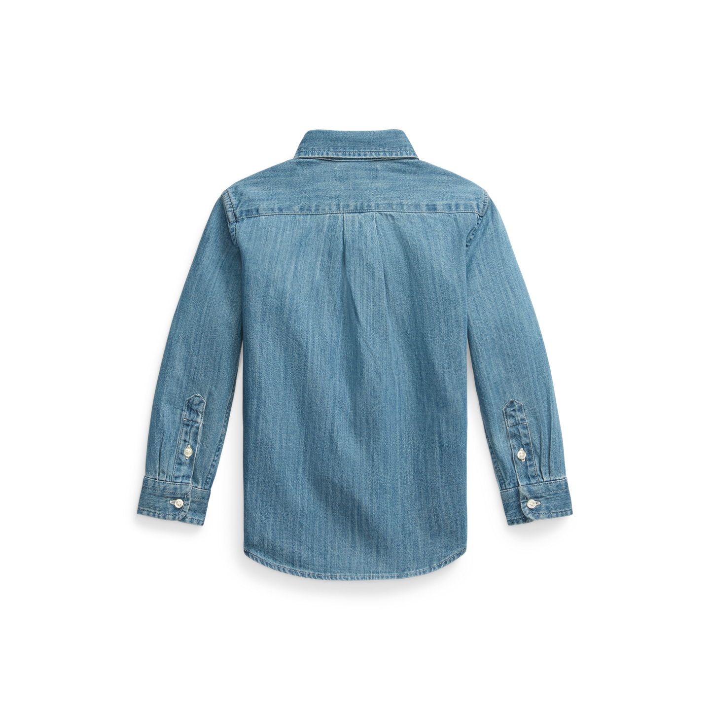 Детская рубашка Ralph Lauren Cotton Denim, цвет: Тёмный синий — фото 1