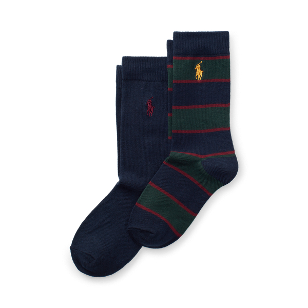 Striped Crew Sock 2-Pack Boys 6-14 Years 1