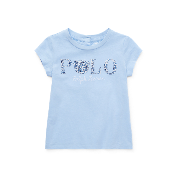 Maglietta Polo in jersey a fiori Baby Girl in 1