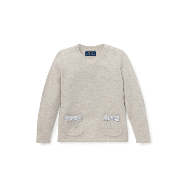 Bow-Pocket Wool Sweater Girls 1.5-6.5 Years em 1