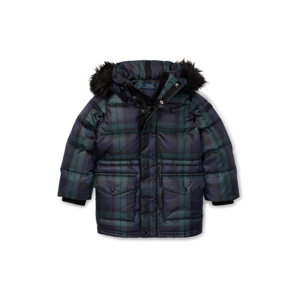 Tartan Plaid Down Coat Girls 1.5-6.5 Years 1