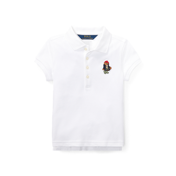 Polo Bear Mesh Polo Shirt Girls 1.5-6.5 Years 1