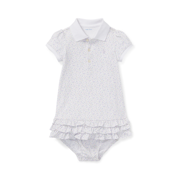Robe Polo et bloomer &agrave; fleurs Baby Girl en 1