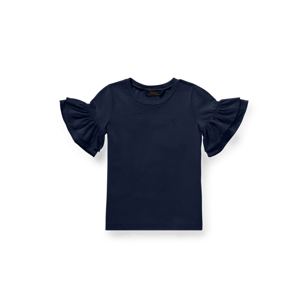 Ruffled Jersey T-Shirt Girls 1.5-6.5 Years 1