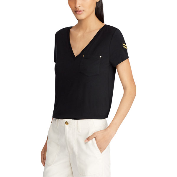 Polo Black Patch Jersey T-Shirt Lauren 5