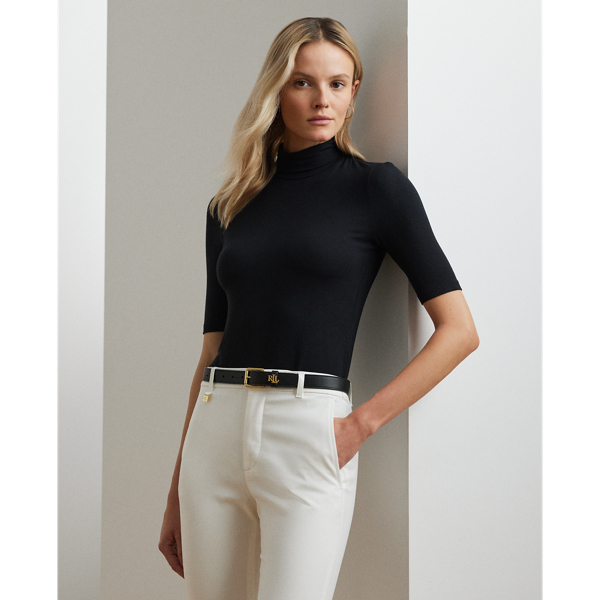 Jersey Turtleneck Top