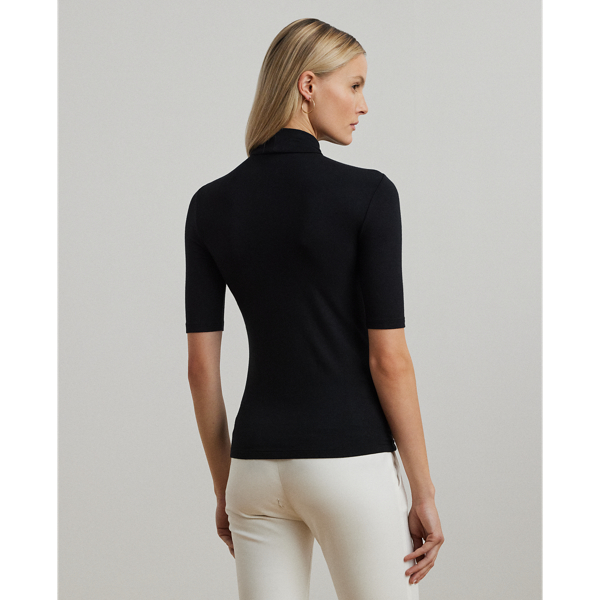 売れ筋商品|||ラルフローレン カットソー トップス レディース Women's Embroidered Jersey Tie-Neck Top White Ruffle Neck Blouse - Optic White White | NYDJ