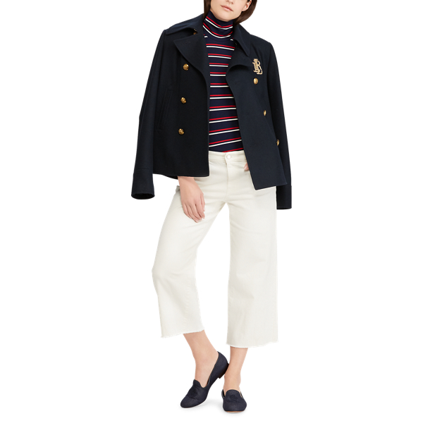 Navy/Crimson Multi Striped Knit Turtleneck Lauren 3
